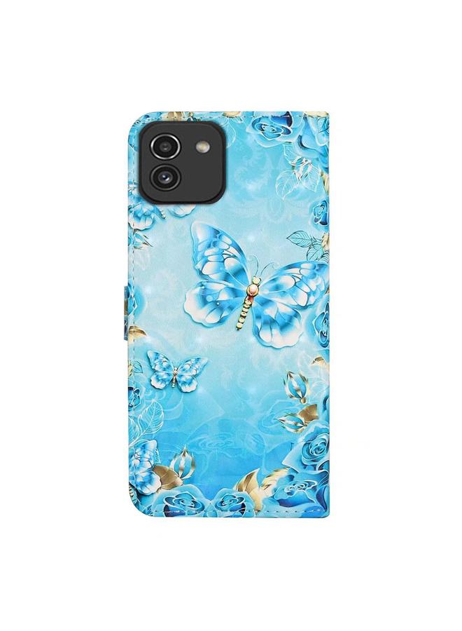 S-TOP Case For Samsung Galaxy A03 164mm Oil Embossed 3D Drawing Leather Phone Case - Image 3