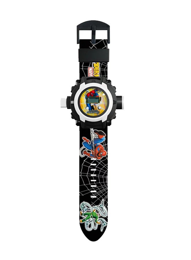Marvel Spider-Man Classics Spider-Man Kids Projection Watch - Superhero Electronic Toy Watch with Light Projection - Image 1