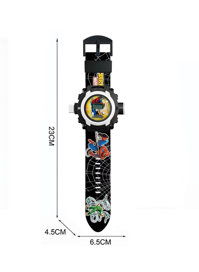 Marvel Spider-Man Classics Spider-Man Kids Projection Watch - Superhero Electronic Toy Watch with Light Projection - Image 2