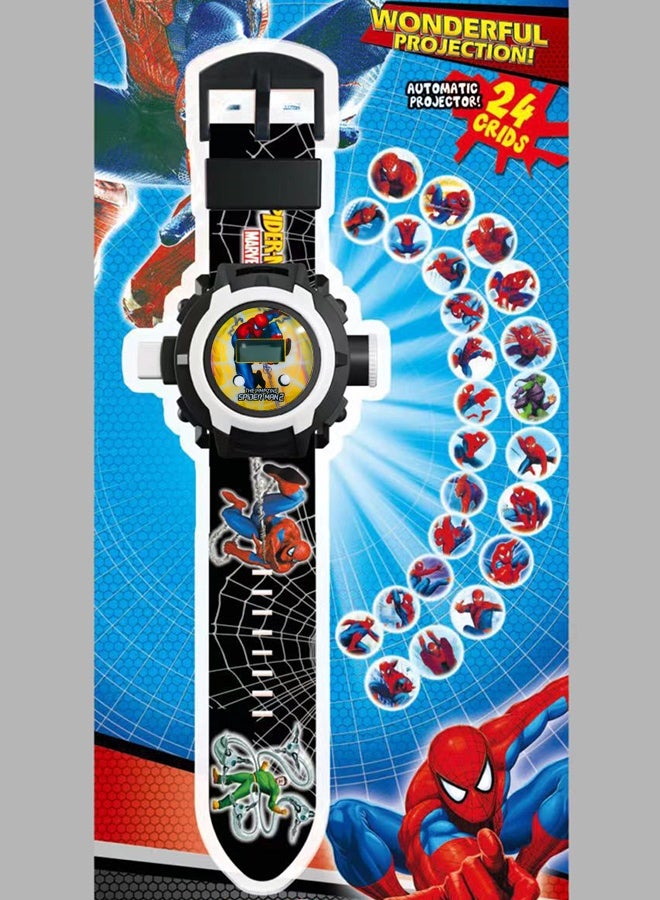 Marvel Spider-Man Classics Spider-Man Kids Projection Watch - Superhero Electronic Toy Watch with Light Projection - Image 3