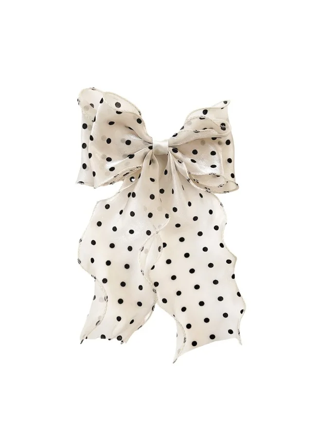 Sosha Elegance Darcy Organza Polka Dot Hair Bow