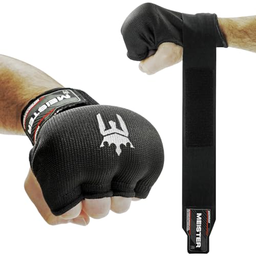 Meister Padded ProWraps Inner Hand Wrap Gloves Pair Black SmallMedium - Image 3