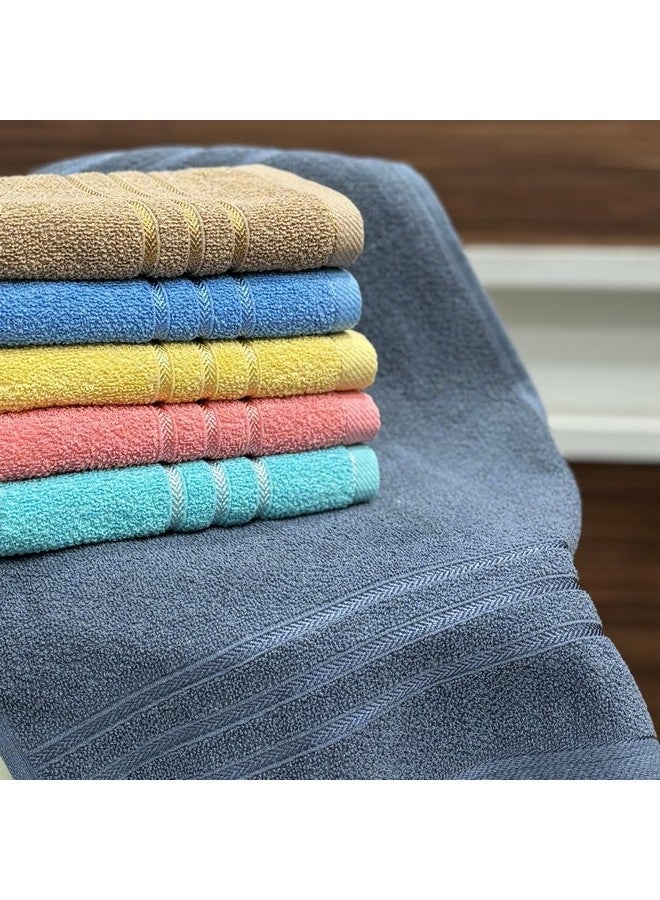 STAMIO Cotton 400 GSM Plain Hand Towel Set of 6, 14 X 21 Inch for Men, Women, Home Use, Gym, Wash Basin | Soft, Absorbent, Quick Dry, Small Size Towels, Travel Friendly | Multicolored - Image 3