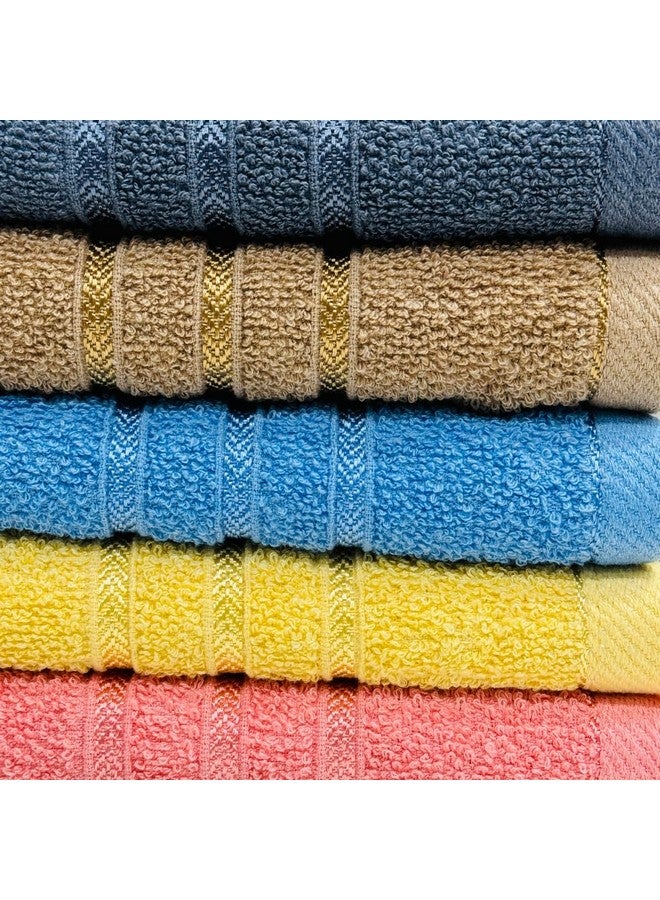STAMIO Cotton 400 GSM Plain Hand Towel Set of 6, 14 X 21 Inch for Men, Women, Home Use, Gym, Wash Basin | Soft, Absorbent, Quick Dry, Small Size Towels, Travel Friendly | Multicolored - Image 5