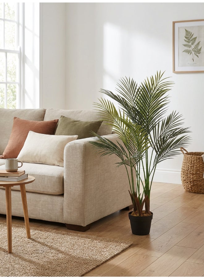 Noon East Palm 100cm (3.2 ft) Tall Artificial Tree with Pot | Floor Plant with Lifelike Design & Texture - Green | Decorative Natural Texture Tree for Home, Living Room, Study & Office spaces - Image 1
