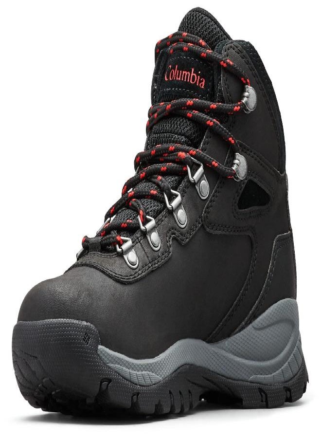 Columbia Womens Newton Ridge Plus Waterproof Hiking Boot, Black/Poppy Red, 8 Us  - Image 1