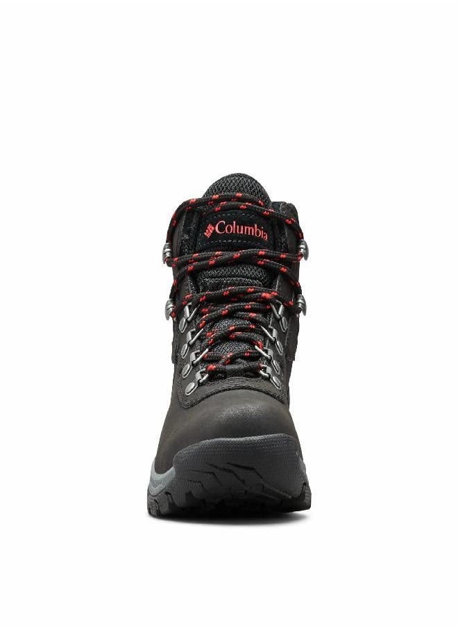 Columbia Womens Newton Ridge Plus Waterproof Hiking Boot, Black/Poppy Red, 8 Us  - Image 3