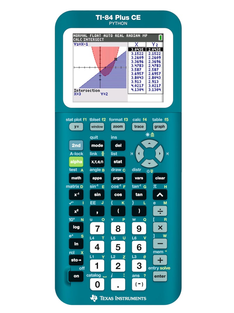 TEXAS INSTRUMENTS TI84 Plus CE Graphing Calculator Trinomial Teal - Image 2