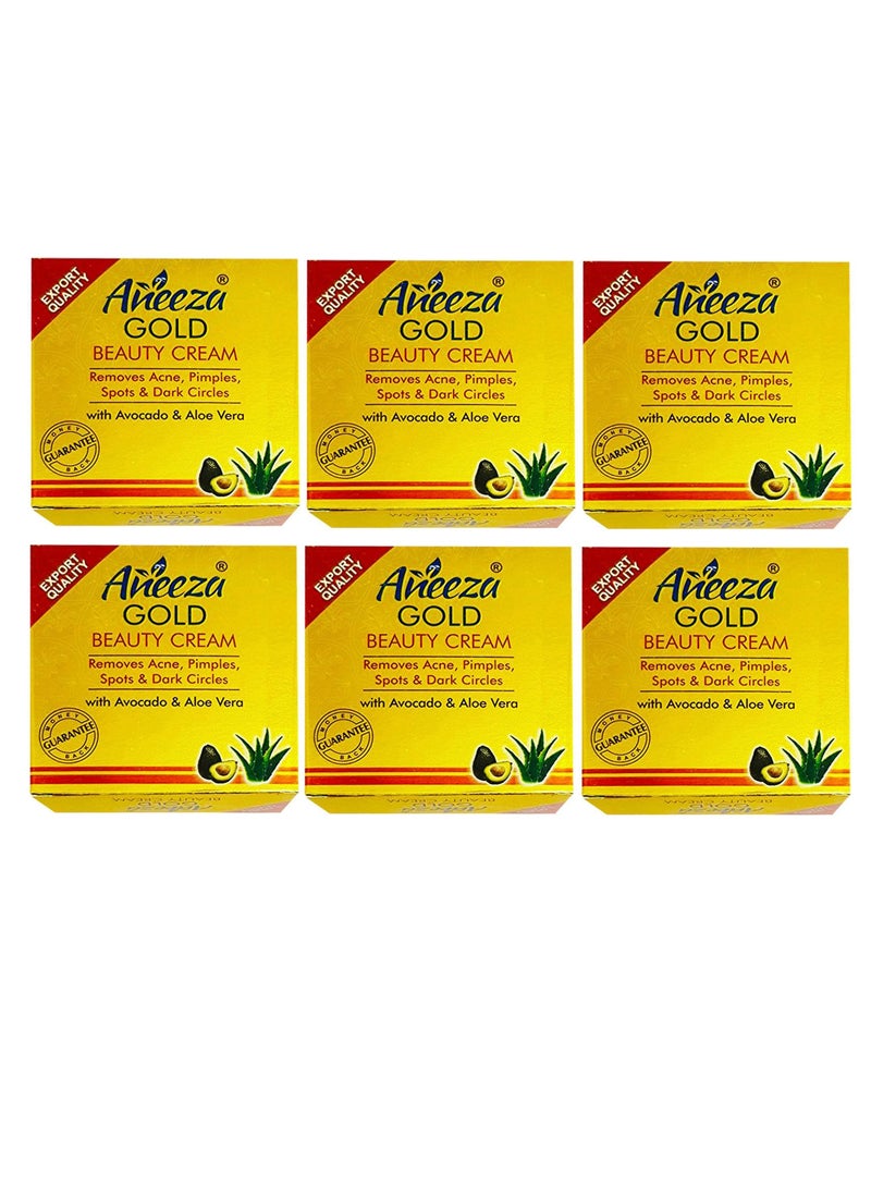 ANEEZA GOLD Gold Beauty Cream With Avocado & Aloe Vera 20gm (Pack of 6) - Image 1
