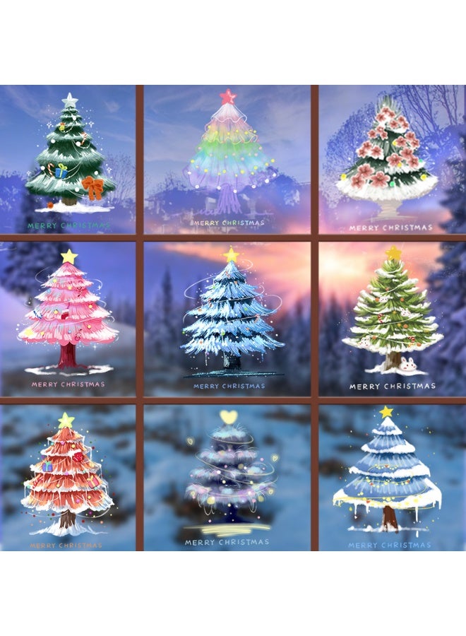 Anna 9 Sheets 19x30cm Colorful Static Cling Window Scene Decor Stickers - Image 3