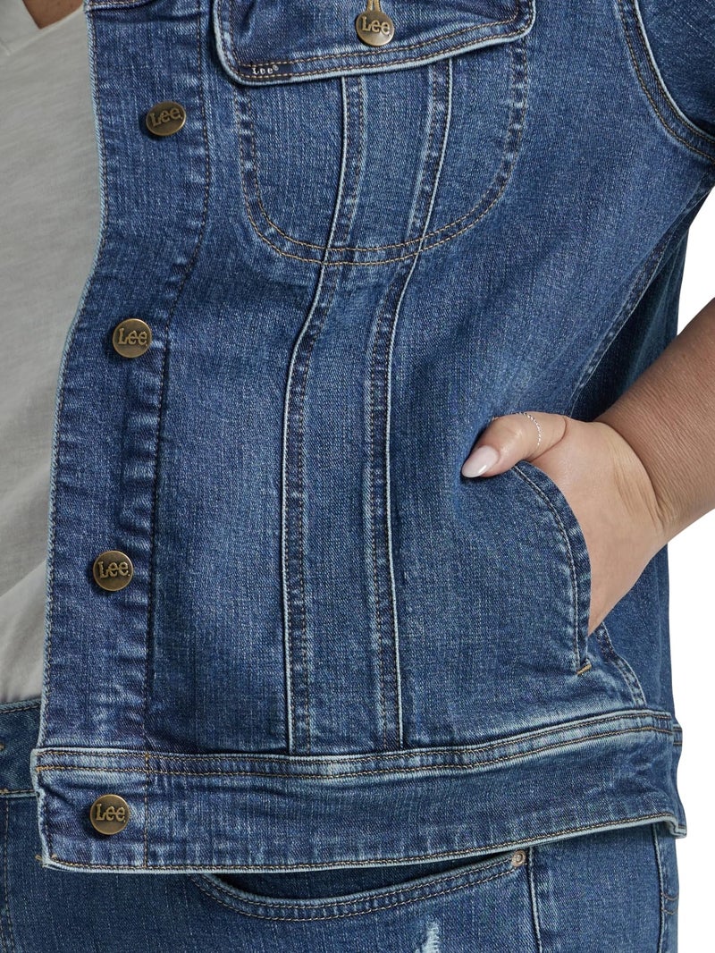 Lee Womens Legendary Rider Denim Jacket Standout X-Large - Image 3