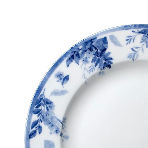 Mikasa Kiley Bone China Lightweight Chip Resistant 16 Piece Dinnerware Set, Service for 4,Blue and White - Image 4