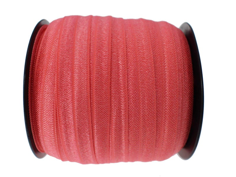 JESEP Watermelon Red Fold Over Elastic 5/8 inch 15mm Elastic Bands for Sewing 40 Yards Wide Elastic Headbands Stretchy Ribbon for Crafts-Elastic Straps Trim for Girls Hair Ties-Bow-DIY Projects-Clothes - Image 4