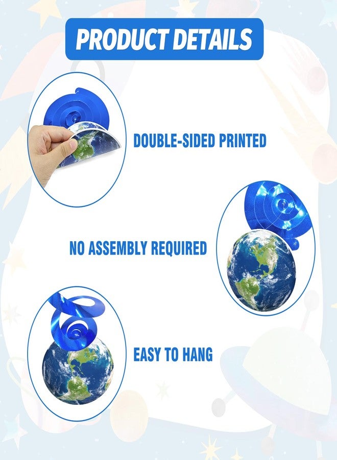 WEEPA 30 Pcs Space Party Decorations Space Hanging Swirl Hanging Planets Decorations for Space Birthday Decorations - Image 2