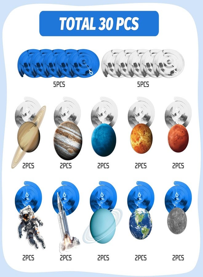 WEEPA 30 Pcs Space Party Decorations Space Hanging Swirl Hanging Planets Decorations for Space Birthday Decorations - Image 4