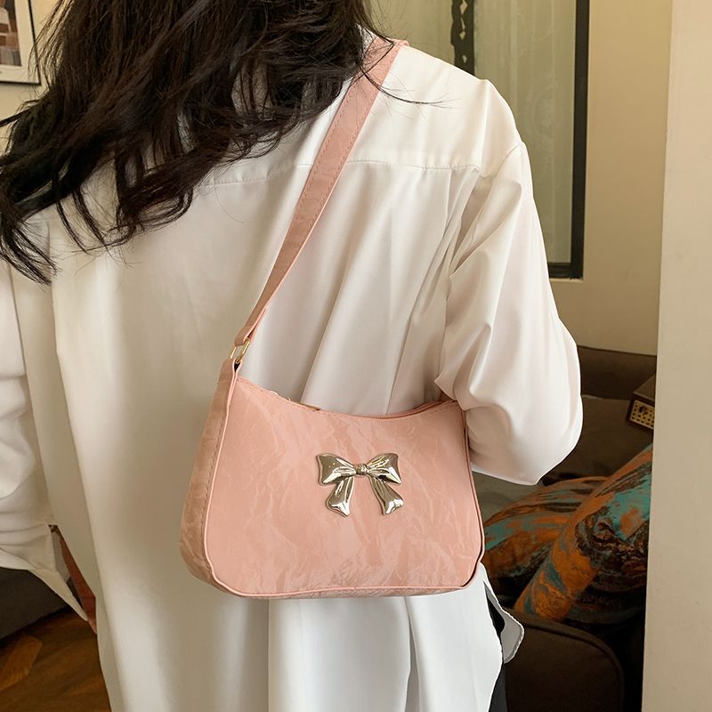 Underarm Bag Women'S 2024 Style Western Style Shoulder Bag Internet Popular Popular Fashion Bow Chain Bag - Image 3