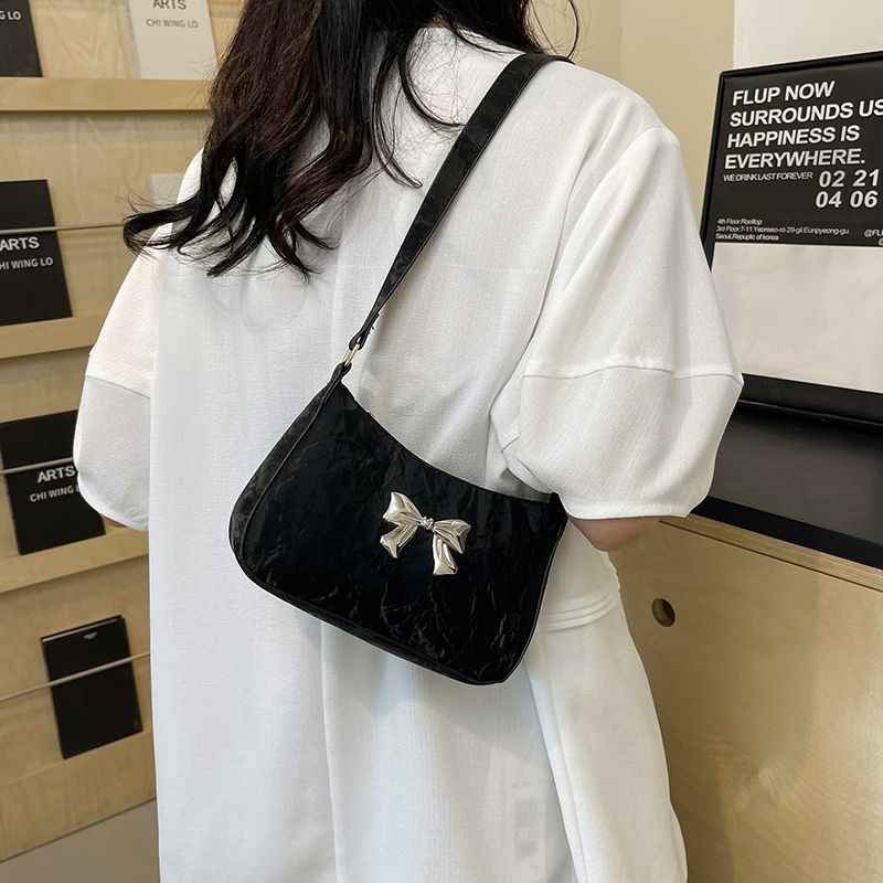 Underarm Bag Women'S 2024 Style Western Style Shoulder Bag Internet Popular Popular Fashion Bow Chain Bag - Image 1
