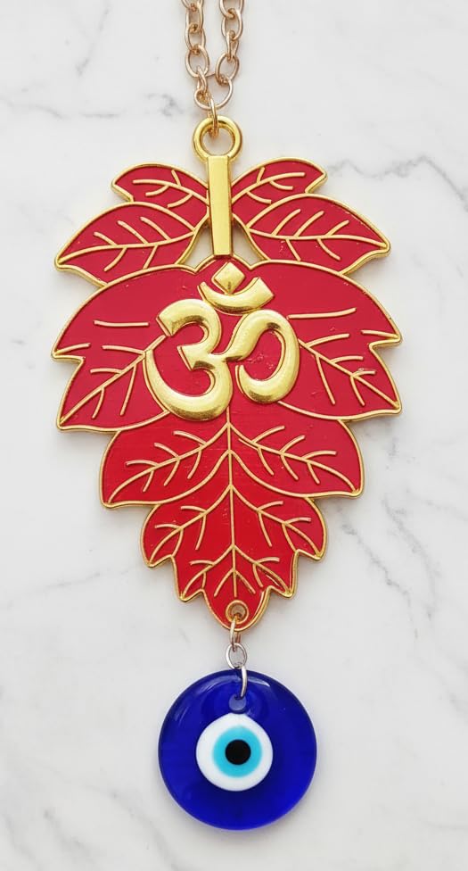 ARTISKRITI Om Evil Eye Hanging Nazar Battu for Home Entrance Decoration, House Main Door Decor Hanging Decorative Items, Feng Shui Items for Good Luck, Housewarming Gifts - Image 1
