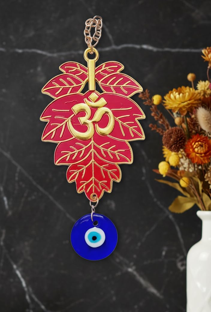 ARTISKRITI Om Evil Eye Hanging Nazar Battu for Home Entrance Decoration, House Main Door Decor Hanging Decorative Items, Feng Shui Items for Good Luck, Housewarming Gifts - Image 4