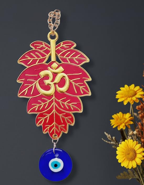ARTISKRITI Om Evil Eye Hanging Nazar Battu for Home Entrance Decoration, House Main Door Decor Hanging Decorative Items, Feng Shui Items for Good Luck, Housewarming Gifts - Image 3