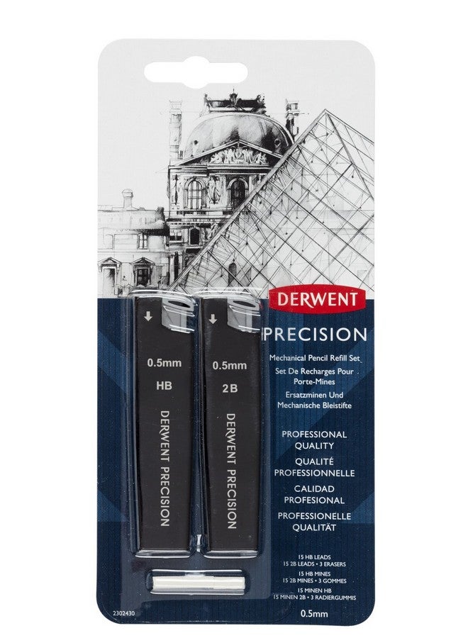 Derwent Precision 0.5Mm Mechanical Pencil Refill Set|Black - Image 1