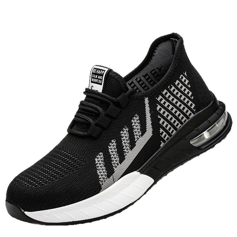 Low Top Safety Work Shoes For Men Lace Up Shock Absorbing Anti Slip Wear Resistant Industrial Protective Footwear With Steel Toe Cap - Image 5