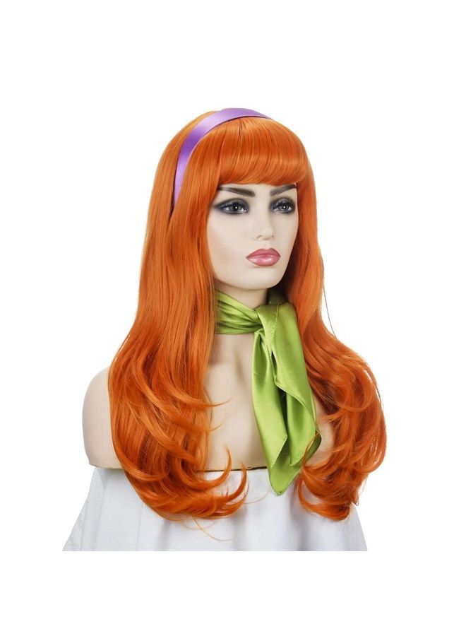TSNOMORE Daphne Wig Women Halloween Daphne Costume Party Cosplay Wig with Accessories (Color-1)