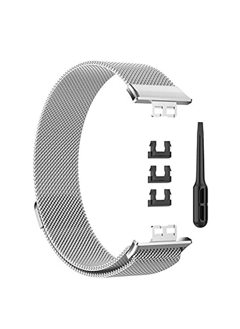 Generic - Magnetic Milanese Strap for Huawei Watch Fit - Silver - Image 1