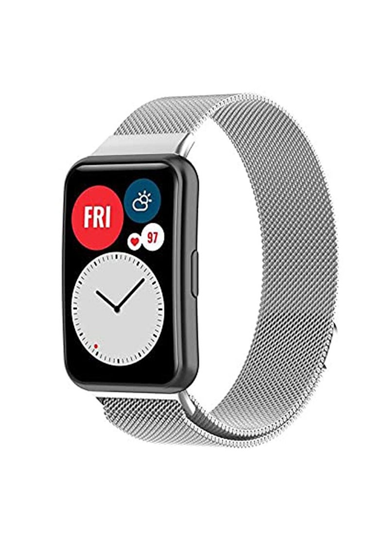 Generic - Magnetic Milanese Strap for Huawei Watch Fit - Silver - Image 1