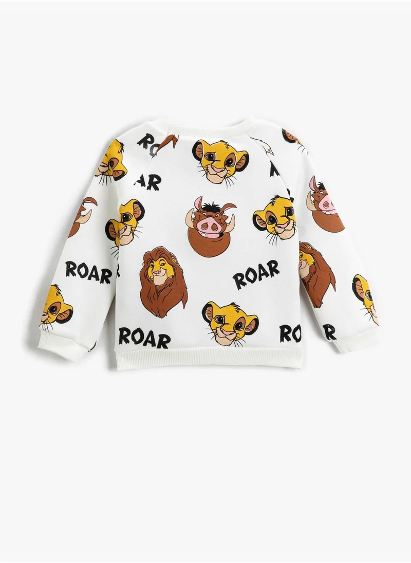 KOTON The Lion King Printed Sweatshirt Licensed