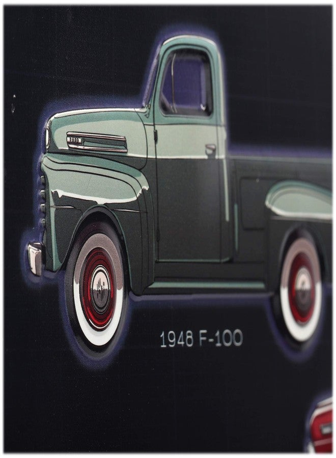 Open Road Brands Ford Trucks Collage Embossed Metal Sign - Vintage Ford Wall Art for Man Cave or Garage - Image 4