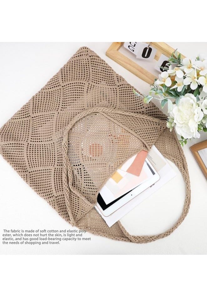 SYOSI Crochet Bags for Women Summer Beach Tote Bag Aesthetic Tote Bag Hippie Bag Knit Bag - Image 5