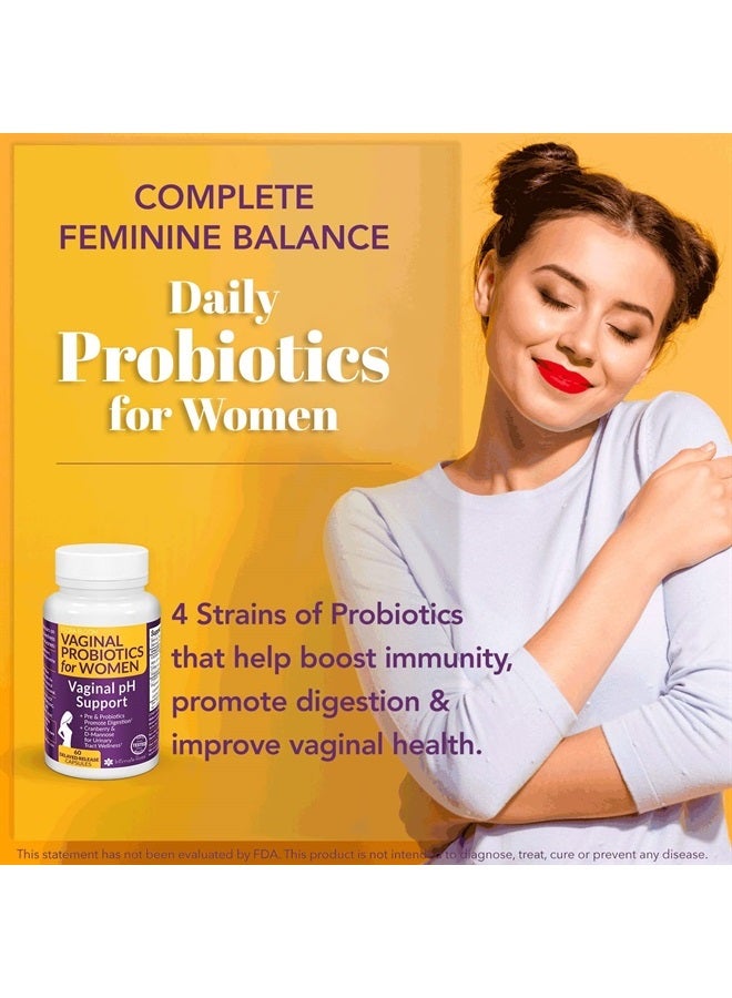 Intimate Rose Complete Vaginal Probiotics for Women - w/ Added Cranberry, D-mannose to Promote Urinary Tract, Bladder, Gut & Vaginal Health - pH Balance for Women - Support UTI, BV, YI - 60 Vegan Capsules - Image 2