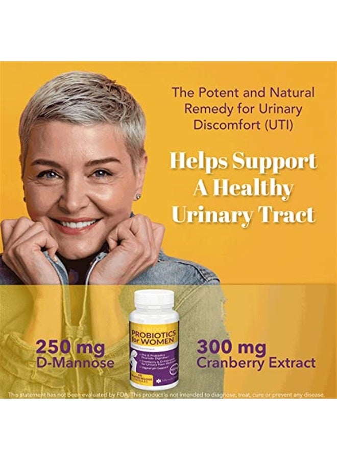 Intimate Rose Complete Vaginal Probiotics for Women - w/ Added Cranberry, D-mannose to Promote Urinary Tract, Bladder, Gut & Vaginal Health - pH Balance for Women - Support UTI, BV, YI - 60 Vegan Capsules - Image 3