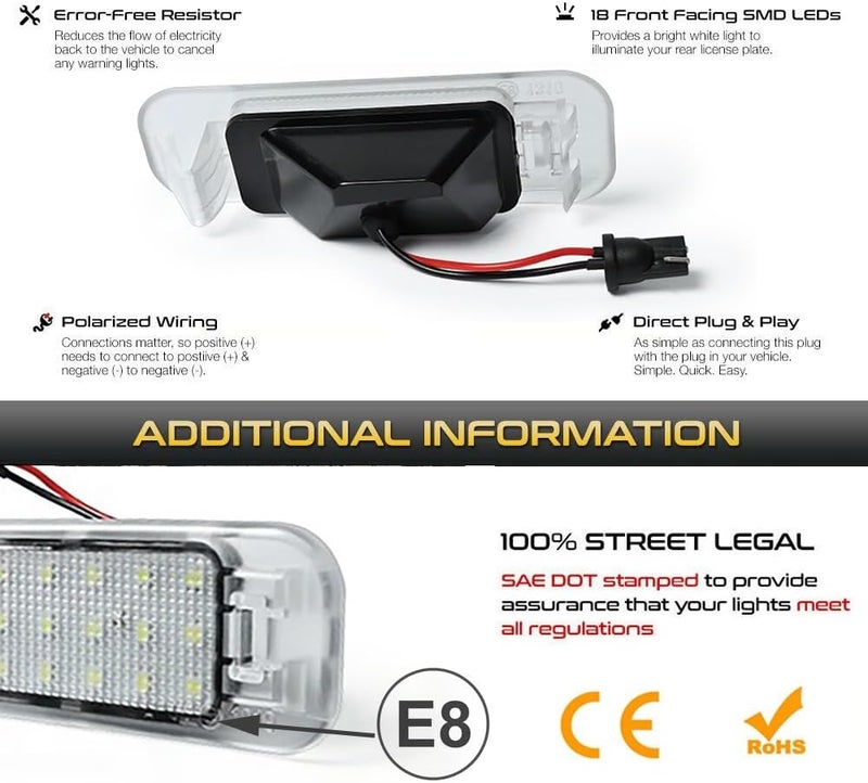 Vuzmode LED License Plate Light for Kia Rio - Image 5