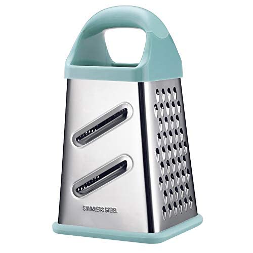GUANCI Professional Box Grater with Cleaning Brush 4Sided Stainless Steel Large 10inch Grater for Parmesan Cheese Ginger Vegetablesfruits chocolate nuts and more - Image 1