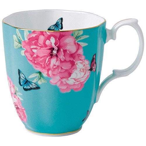 ROYAL ALBERT Miranda Kerr For Royal Albert Friendship Vintage Mug, Turquoise, 13.5 oz - Image 1