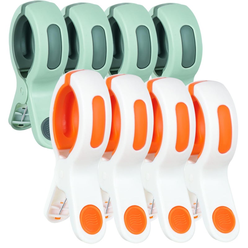 Zacool Beach Towel Clips for Beach Chair Towel Holder for Beach Chair Pool Chair on Cruise-Jumbo Size,Plastic Strong Beach Chair Clips to Keep Your Towel from Blowing Away,Heavy Duty and in Bright Colors - Image 1