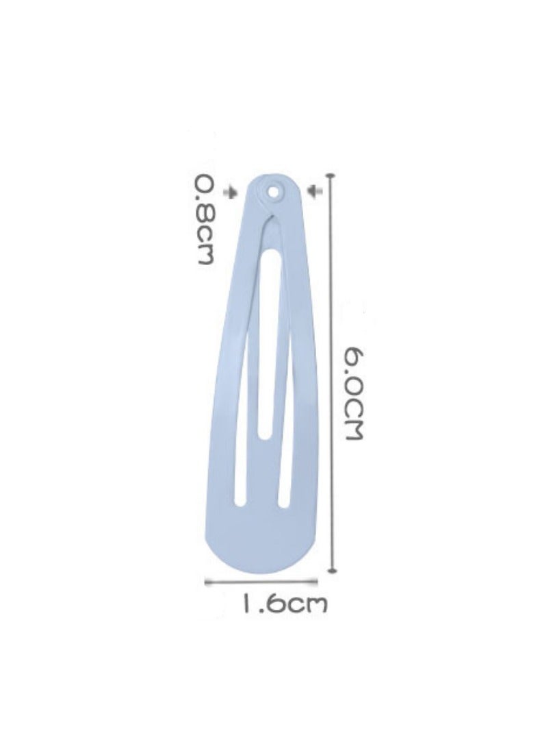 100Piece Non-Slip Hair Snap Clip Set White 6CM  - Image 2