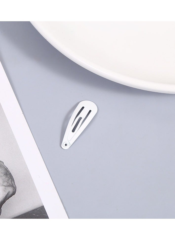 100Piece Non-Slip Hair Snap Clip Set White 6CM  - Image 3