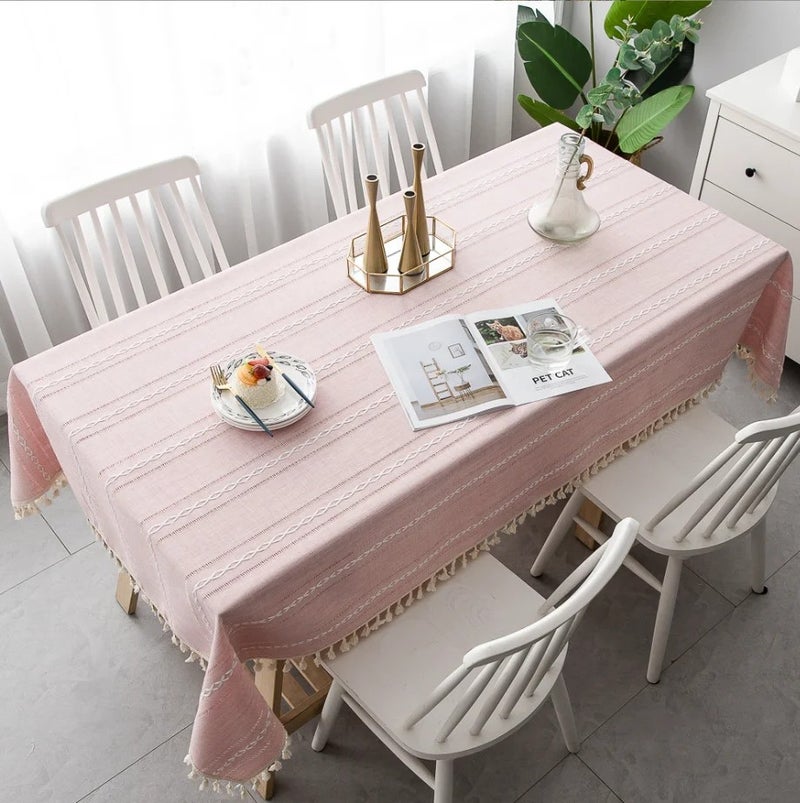Y&D Nordic Style Tablecloth – 60% Cotton, 5% Linen, 25% Polyester Blend Printed Table Runner for Dining Table & Coffee Table, Christmas Holiday Decor - Image 3