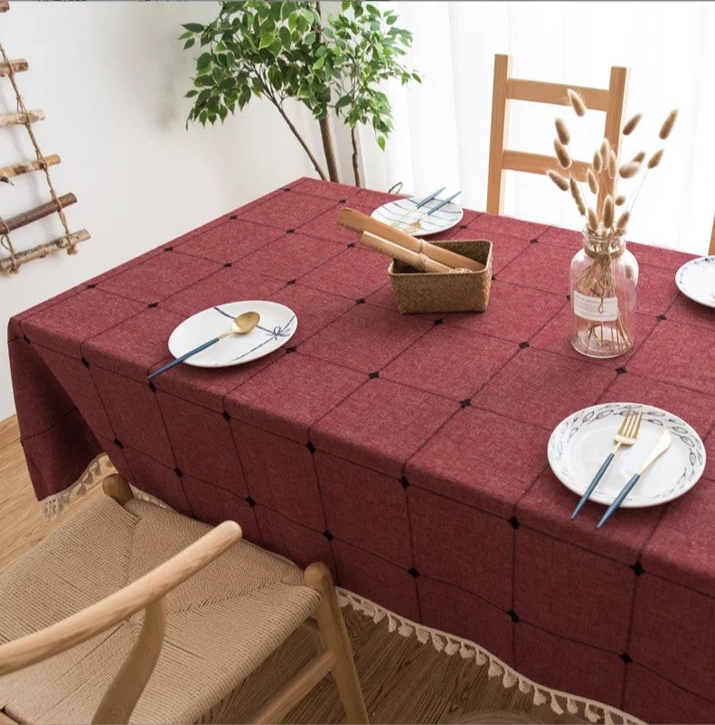 Y&D Nordic Style Tablecloth – 60% Cotton, 5% Linen, 25% Polyester Blend Printed Table Runner for Dining Table & Coffee Table, Christmas Holiday Decor - Image 2