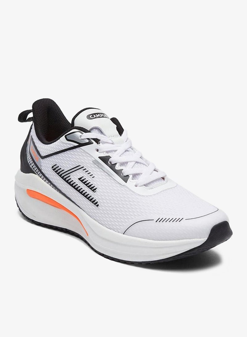 CAMPUS Men’s White Sneakers – Dynamic Dual-Tone Design Shoes with Stylish Orange Contrast Detailing - Image 2