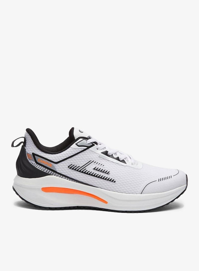 CAMPUS Men’s White Sneakers – Dynamic Dual-Tone Design Shoes with Stylish Orange Contrast Detailing - Image 1