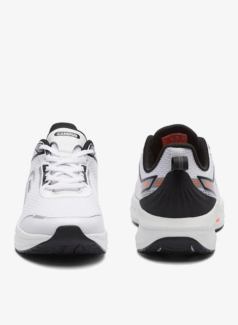 CAMPUS Wht/Blk Men’s White Sneakers – Dynamic Dual-Tone Design Shoes with Stylish Orange Contrast Detailing for Men | Best Price UAE