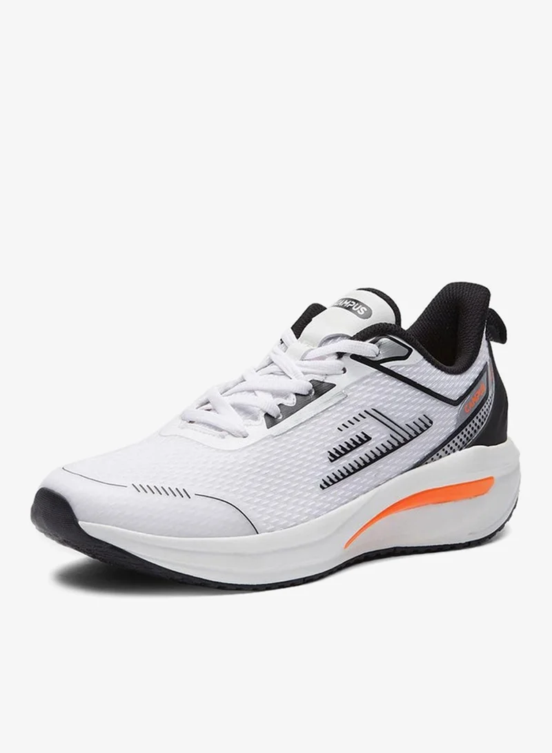 CAMPUS Wht/Blk Men’s White Sneakers – Dynamic Dual-Tone Design Shoes with Stylish Orange Contrast Detailing for Men | Best Price UAE