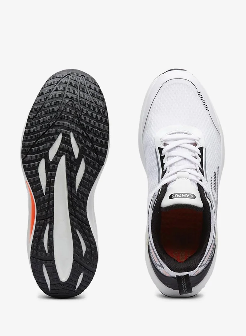 CAMPUS Wht/Blk Men’s White Sneakers – Dynamic Dual-Tone Design Shoes with Stylish Orange Contrast Detailing for Men | Best Price UAE