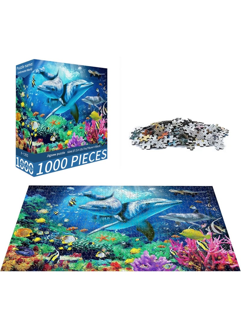 لعبة تركيب صور مكونة من 1000 قطعة للكبار والصغار - لعبة تعليمية وزخرفية ملونة، لعبة كبيرة للترفيه العائلي وفن الحائط - Image 4