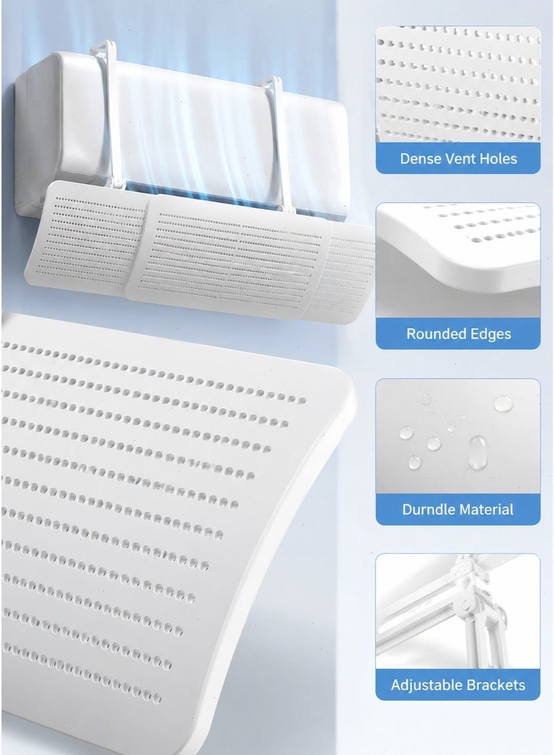 Split Air Conditioner Deflector, No Drilling Easy Installation, Adjustable Size AC Vent Deflector, Universal Wind Shield Fits All Types of Wall Mounted Air Conditioners - Image 3