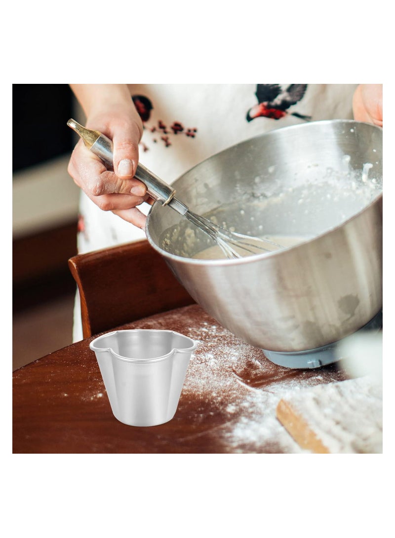 SYOSI 6Pcs Egg Tart Molds Nonstick Pudding Pan Muffin Cups Aluminum Alloy Cake Tartlets Pudding Molds Baking Cups Cupcake Mould Muffin Tin Egg Tart Molds Baking Tool for Kitchen Mini Pie Tins - Image 4